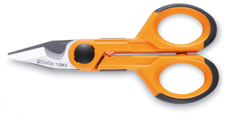 Beta 011280090 Elektrikerschere mit Mikroverzahnung aus Edelstahl 145 mm