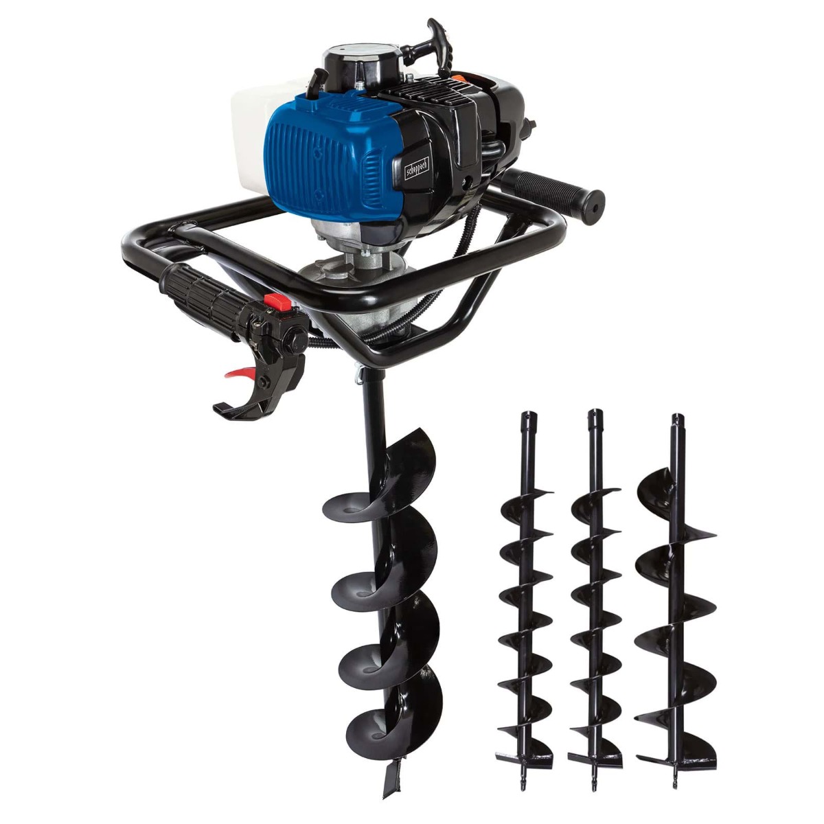 Scheppach 5904704903 Erdbohrer EB2000 inkl. 100, 150, 200 mm Erdbohrer