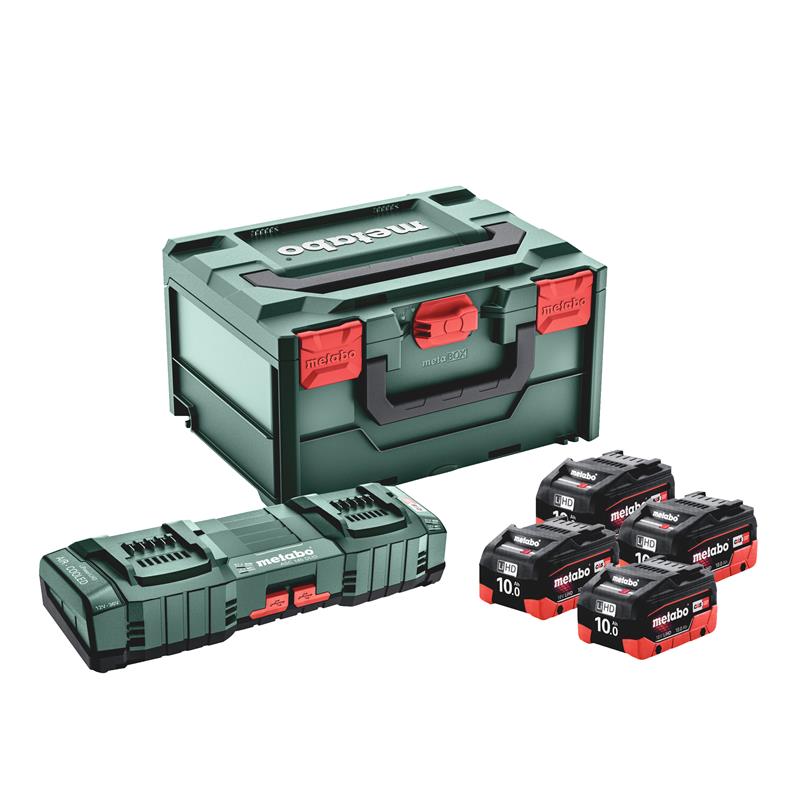 Metabo Zubehör 685143000 BASIS-SET 4X LIHD 10AH + ASC 145 DUO + METABOX