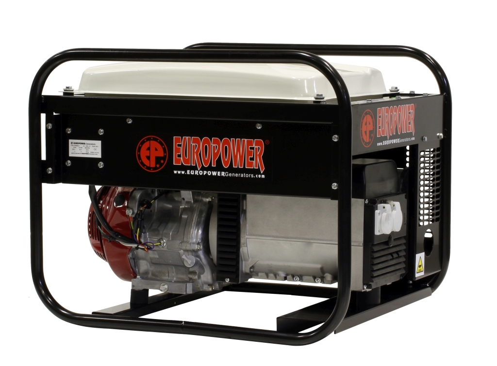 Europower 950000604 EP6000LN Stromaggregat 6 KVA mit Honda Benzinmotor 2x 230Volt (16A) Manueller Start