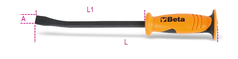 Beta 009650014 Brechstange mit gebogenem Ende 450 mm