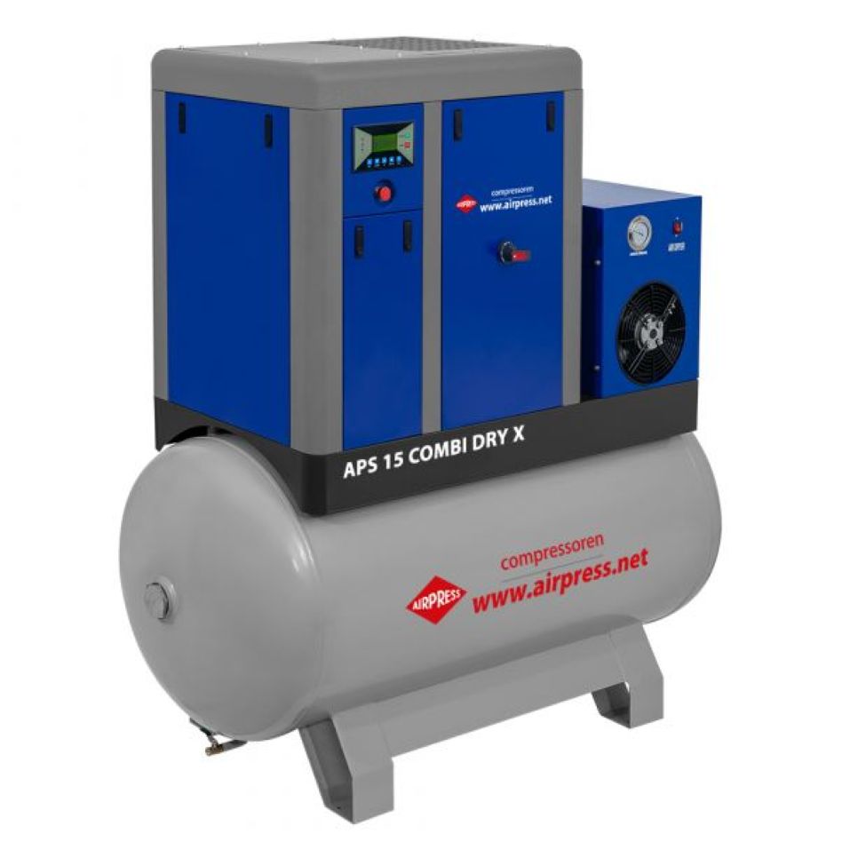 Airpress 369015 Schroefcompressor APS 15 Combi Dry X 10 bar 15 pk/11 kW 1410 l/min 500 l