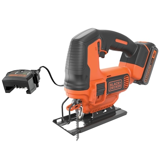 Black & Decker BDCJS18E1-QW 18V 2.5Ah Stichsäge mit Schnellladegerät