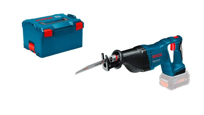 Bosch Blau 060164J007 GSA18V-Li Akku-Säbelsäge 18V ohne Akkus und Ladegerät in L-Boxx