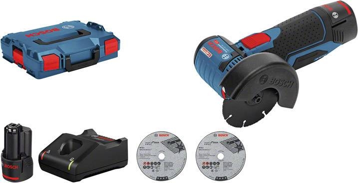 Bosch Blau 06019F200B GWS 12V-76 Professional Akku-Winkelschleifer 12V, 3,0Ah + Koffer