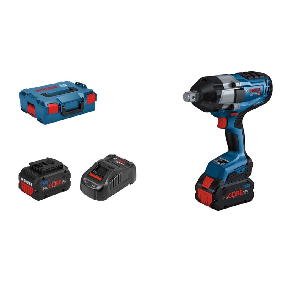 Bosch Blau 06019J8502 GDS 18V-1050 H Profi Schlagschrauber 3/4" 18V 8.0Ah ProCore in L-Boxx