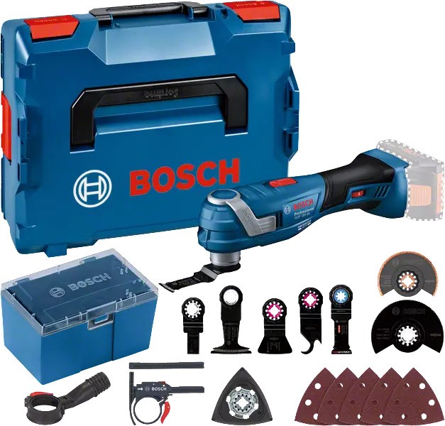Bosch Blau 06018G2002 GOP 18 V-34 Multitool 18V Li-Ion exkl. Akkus und Ladegerät in L-Boxx + Zubehör