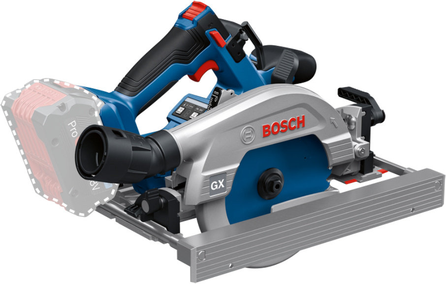 Bosch Blau 06016C1001 GKS18V-57-2 GX Kreissäge 18 Volt exkl. Akkus und Ladegerät in L-Boxx