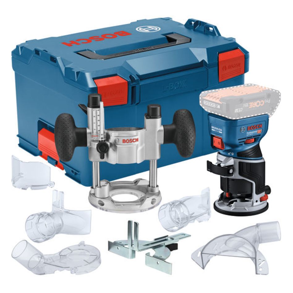 Bosch Blau 06016C2003 GKF 18V-8 Akku-Entgrater ohne Akkus und Ladegerät