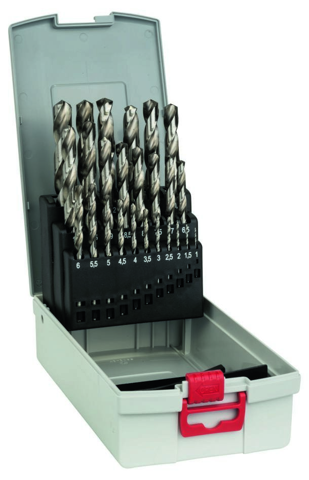 Bosch Blau Zubehör 2608587017 25tlg. ProBox Metallbohrer-Set HSS-G, DIN 338, 135° 1-13 mm
