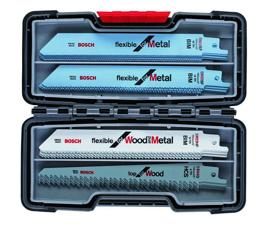 Bosch Blau Zubehör 2607010902 Stichsägeblatt-Set Holz und Metall Basic 20-teilig in Box