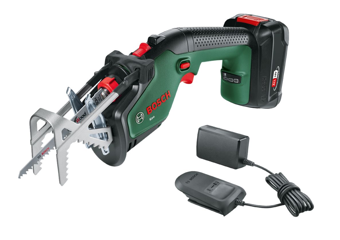Bosch Grün 0600861A00 KEO 18 Akku-Gartensäge 1 x 18V 2.0 Ah und Ladegerät AL1810CV im Karton
