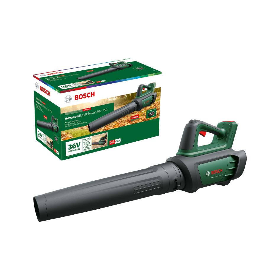 Bosch Grün 06008C6001 AdvancedLeafBlower 36V-750 kabelloser Laubbläser exkl. Batterien und Ladegerät im Karton