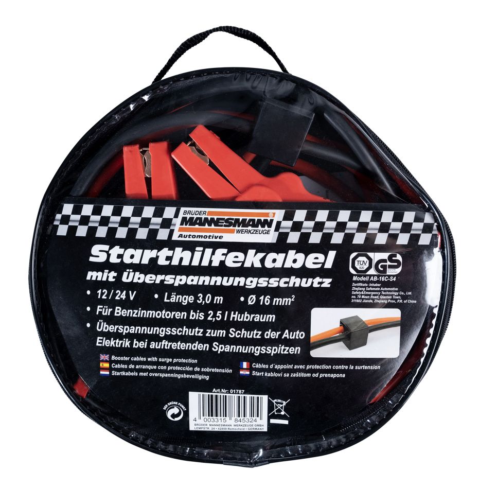 Brüder Mannesmann 01787 Starthilfekabel Ø 16 mm² 3,0 Meter