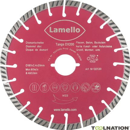 Lamello 132530 Diamant-Trennscheibe für Tanga DX200, Ø 180 - 1