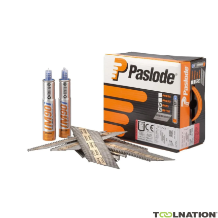Paslode Bevestiging 142021 Stripnagel 2,8 x 80 glad blank RounDrive (incl. gaspatronen) 2500 stuks - 1