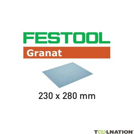 Festool Zubehör 201089 Schleifpapier 230x280 P100 GR/50 Granat - 1