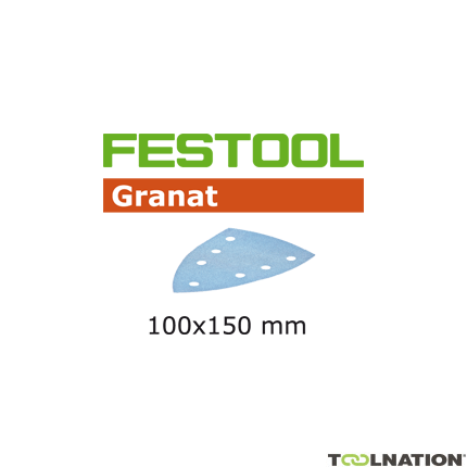 Festool Accessoires 497144 Schuurbladen Granat STF DELTA/7 P400 GR/100 - 1