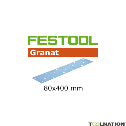 Festool Accessoires 497163 Schuurstroken Korrel 240 Granat 50 stuks STF 80x400 P240 GR/50 - 1