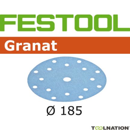 Festool Accessoires 497186 Schuurschijven Korrel 120 Granat 100 stuks STF D185/16 P120 GR/100 - 1
