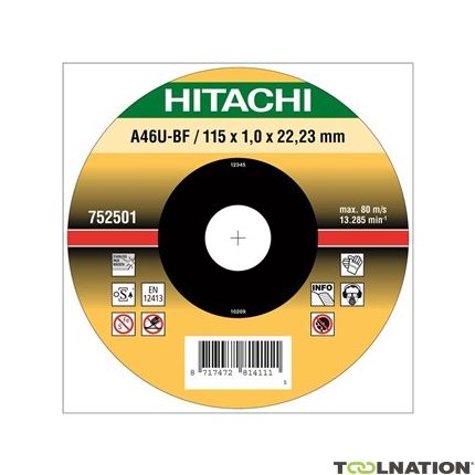 Hitachi Zubehör 782301 A60U-BF41 Trennscheibe für Edelstahl/Metall 115 x 1 mm pro 25 - 1