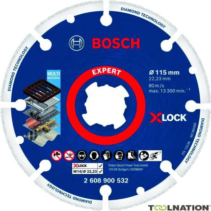 Bosch Blau Zubehör 2608900532 Expert Diamond Metal Wheel X-LOCK Trennscheibe, 115 x 22,23 mm - 1