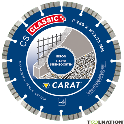 Carat CSC1153000 Diamanttrennscheibe Beton CS Classic 115 x 22,23 mm - 1