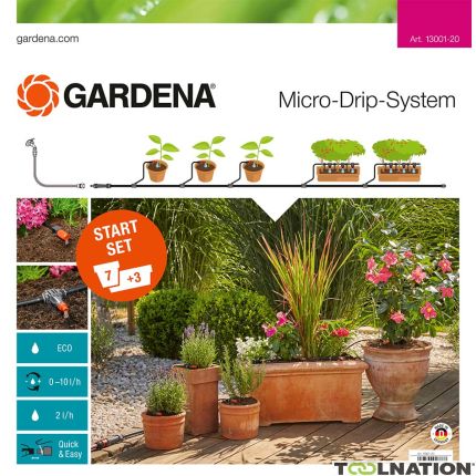 Gardena 13001-20 Micro-Drip-System Start Set Pflanztöpfe M - 2