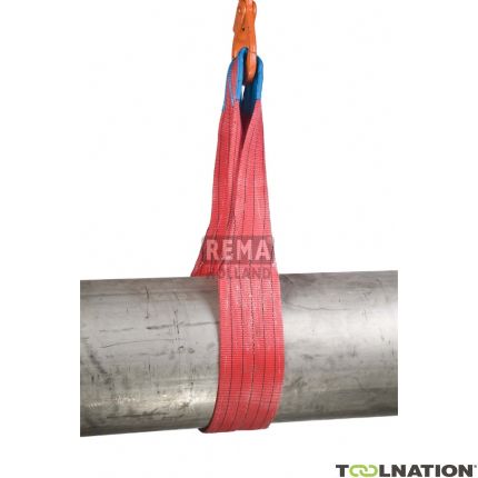 Rema 1211163 S1-PE-6M Polyester-Hebeband mit verstärkten Schlaufen 6,0 mtr 5000 kg - 2