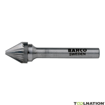 Bahco J1616F06 16 mm x 16 mm Rotorfräser aus Hartmetall für Metall, Spitzkegelform 60°, fein 39 TPI 6 mm - 1