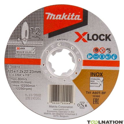 Makita Zubehör E-00418 Trennscheibe 125x1,2mm INOX - 1