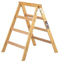 HAB 150 Houten sta-ladder + schraag 