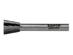 Bahco N0306F03 3 mm x 6 mm Rotorfräser aus Hartmetall für Metall, umgekehrte Kegelform, feiner Schnitt 18 TPI 3 mm x 40 mm