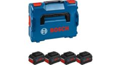 Bosch Blau Zubehör 1600A02A2U Akku Set in L-Boxx - 4 x Akku ProCore 18V 5,5 Ah Li-Ion