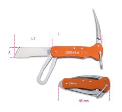 Beta 017780050 1778X Messer für nautische Arbeiten 185 mm