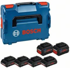 Bosch Blau Zubehör 1600A02A2T Akku-Set in L-Boxx - 4 x Akku ProCore 18V 4,0 Ah + 2 x ProCore 8,0 Ah