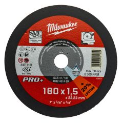 Milwaukee Zubehör 4932451489 Metall-Trennscheibe SCS41 180 x 1,5 mm PRO+ (pro 50 Stück zu bestellen)