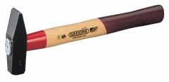 Gedore 8583070 Schlosserhammer Rotband-Plus mit Hickorystiel oder doppelt geschweiftem Eschenstiel, 300 g