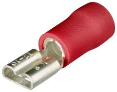 9799001 Flachsteckhülsen 100 Stück Kabel 0,5-1 mm2 (Rot)