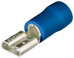 9799021 Flachsteckhülsen 100 Stück Kabel 1,5-2,5 mm2 (Blau)