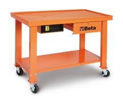 Beta 052000201 Mobile Werkbank für Getriebe und Antrieb mit Flüssigkeitsauffangwanne - orange