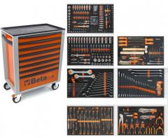 Beta 024006241 2400S-O8/E-L Werkzeugwagen mit 8 Schubladen 398-teilig Orange