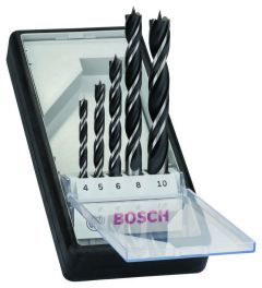 Bosch Blau Zubehör 2607010527 5tlg. Robust Line Holzspiralbohrer-Set 4; 5; 6; 8; 10 mm