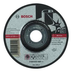Bosch Blau Zubehör 2608602488 Schruppscheibe gekröpft Expert for Inox AS 30 S INOX BF, 125 mm, 6,0 mm