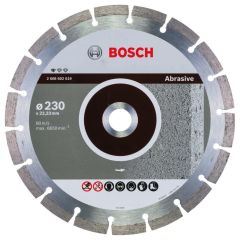 Bosch Blau Zubehör 2608602619 Diamanttrennscheibe Standard for Abrasive 230 x 22,23 x 2,3 x 10 mm