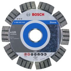 Bosch Blau Zubehör 2608602642 Diamanttrennscheibe Best for Stone 125 x 22,23 x 2,2 x 12 mm