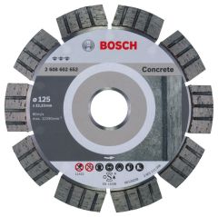 Bosch Blau Zubehör 2608602652 Diamanttrennscheibe Best for Concrete 125 x 22,23 x 2,2 x 12 mm