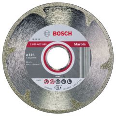 Bosch Blau Zubehör 2608602689 Diamanttrennscheibe Best for Marble 115 x 22,23 x 2,2 x 3 mm