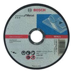 Bosch Blau Zubehör 2608603165 Trennscheibe gerade Standard for Metal A 60 T BF, 125 mm, 22,23 mm, 1,6 mm