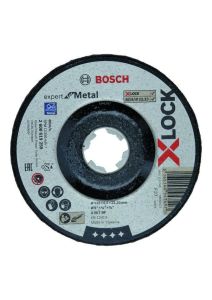 Bosch Blau Zubehör 2608619259 X-LOCK Expert for Metal 125 x 6 x 22,23 Schruppscheibe gekröpft A 30 T BF, 125 mm, 6,0 mm